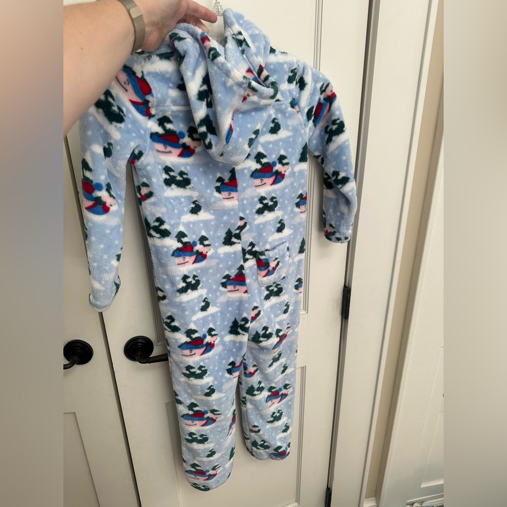 VINEYARD VINES ONESIE PAJAMAS ONE PIECE HOODIE LOUNGE SUIT WINTER WHALE - Picture 2 of 2